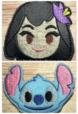 Clippie Lila and Lila's Alien Emoji TWO Design SET Machine Embroidery In The Hoop Project 1.5, 2, 3, and 4 inch