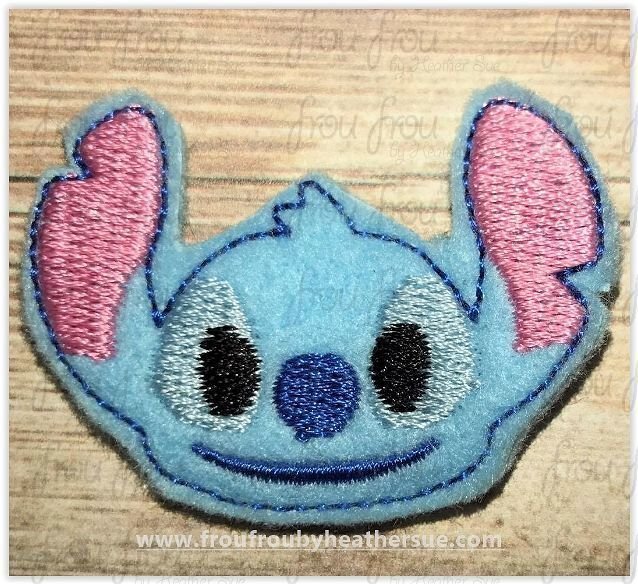 Clippie Lila's Alien Emoji Machine Embroidery In The Hoop Project 1.5, 2, 3, and 4 inch