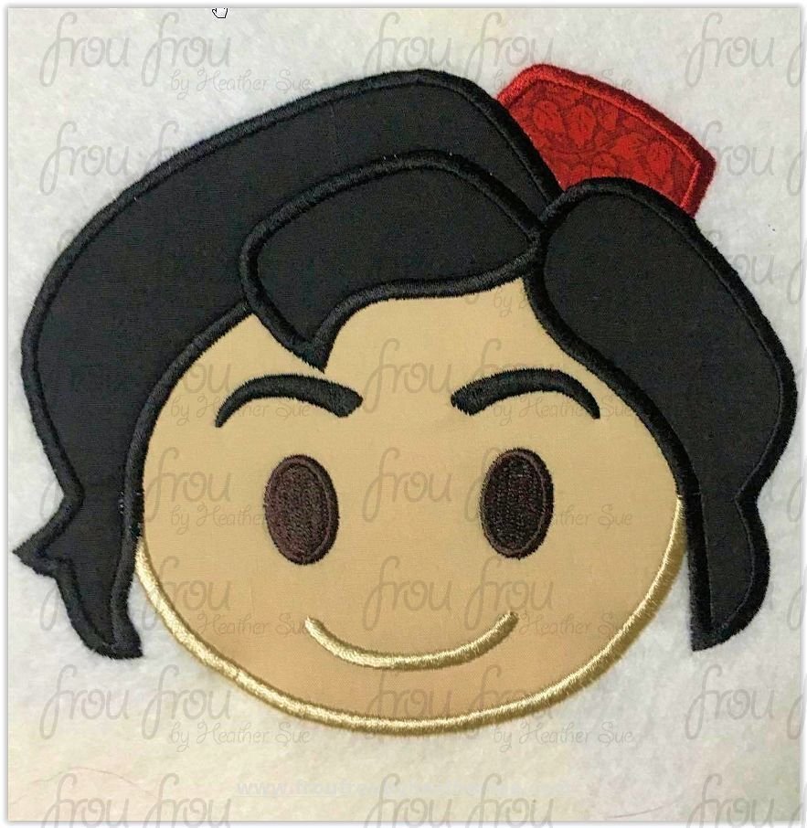 A Lad In Emoji machine embroidery design, multiple sizes including 2