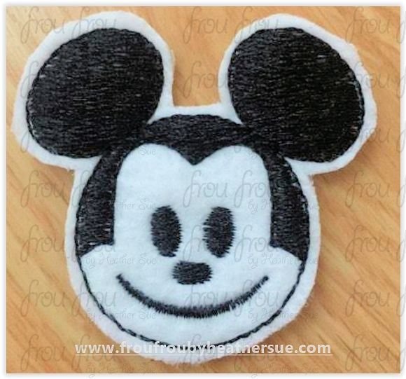 Clippie Mister Mouse Emoji Fab machine embroidery design, multiple sizes 1.5