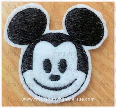 Clippie Mister Mouse Emoji Fab machine embroidery design, multiple sizes 1.5"-4"