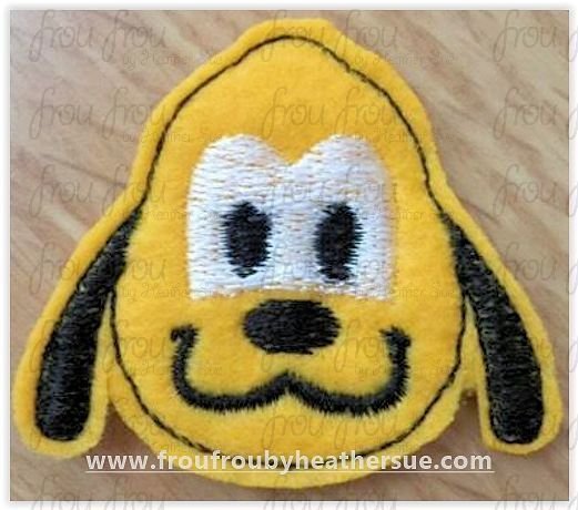 Clippies Plulo Emoji machine embroidery design, multiple sizes 1.5"-4"