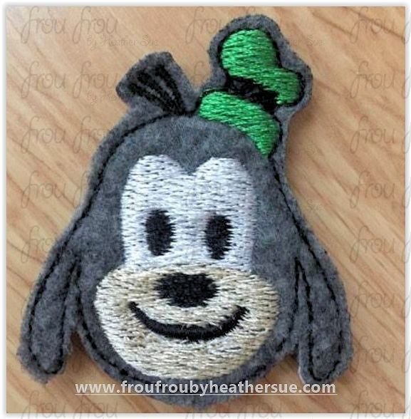 Clippie Guufy Emoji machine embroidery design, multiple sizes 1.5"-4"