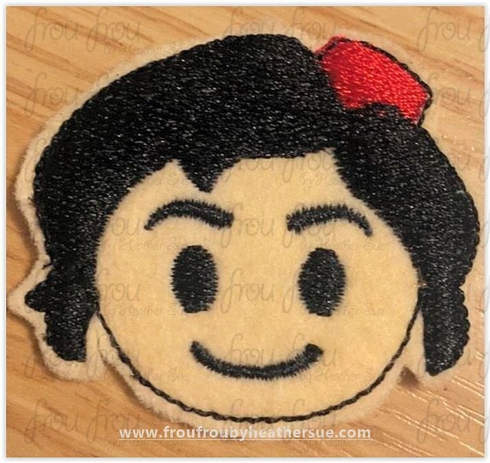 Clippie A Lad In Emoji Machine Embroidery In The Hoop Project 1.5, 2, 3, and 4 inch
