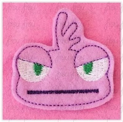 Clippie Randy Monster Emoji Machine Embroidery In The Hoop Project 1.5, 2, 3, and 4 inch