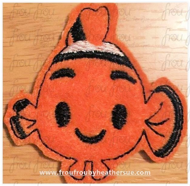 Clippie Neemo Emoji Machine Embroidery In The Hoop Project 1.5, 2, 3, and 4 inch