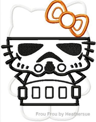 Storm Face Howdy Cat Machine Applique Embroidery Design, Multiple sizes including 4 inch