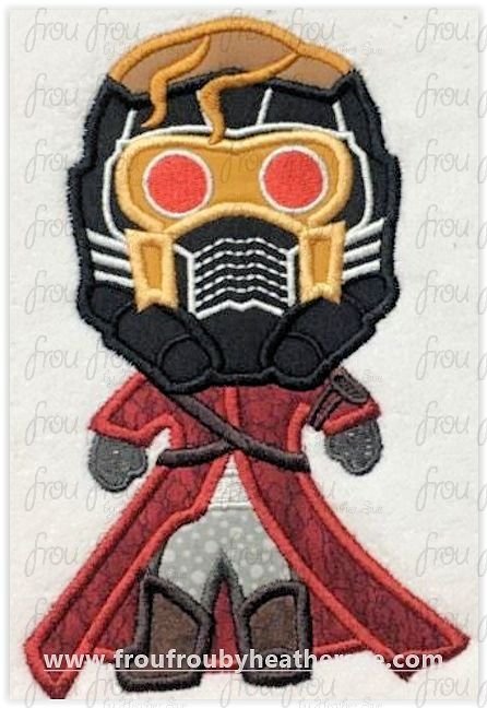 Starrlord Guardians of the Universe Cutie Super Hero Machine Applique Embroidery Designs, multiple sizes including 4&quot;-16&quot;