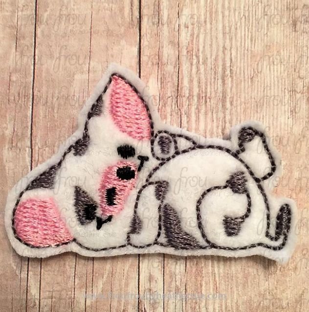 Clippie Piga Pig Mona Machine Embroidery In The Hoop Project 1.5, 2, 3 and 4 inch