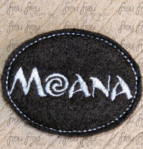 Clippie Mona Wording Logo Machine Embroidery In The Hoop Project 1.5, 2, 3 and 4 inch