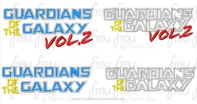 Guardians of the Universe Vol 1 and 2 Wording TWO Design SET Super Hero Machine Applique Embroidery Designs, multiple sizes including 4