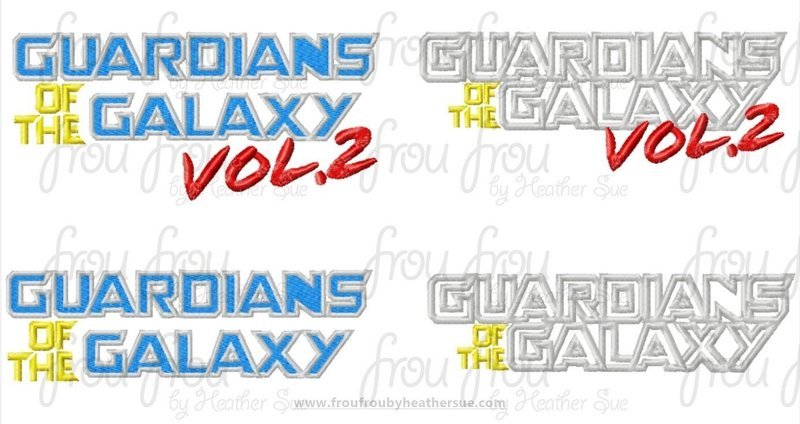 Guardians of the Universe Vol 1 and 2 Wording TWO Design SET Super Hero Machine Applique Embroidery Designs, multiple sizes including 4&quot;-16&quot;
