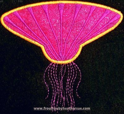 Floating Flower Three Panora World of Avador Machine Applique Embroidery Design, Multiple sizes including 1.5"-16"