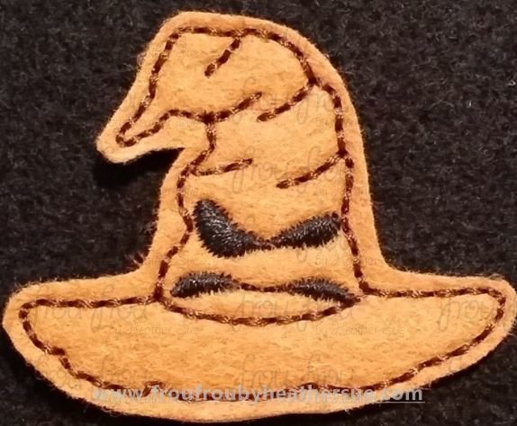 Clippie Sort Hat Hairy Potts Machine Embroidery In The Hoop Project 1.5, 2, 3, and 4 inch and SORTED
