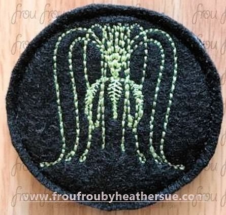 Clippie Floating Flower One Avador Panora Machine Embroidery In The Hoop Project 1.5, 2, 3, and 4 inch