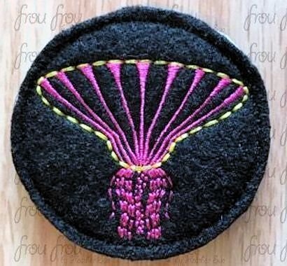 Clippie Floating Flower Three Avador Panora Machine Embroidery In The Hoop Project 1.5, 2, 3, and 4 inch