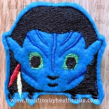 Clippie Avador Naytiri Cutie Little Princess Panora Machine Embroidery In The Hoop Project 1.5, 2, 3, and 4 inch
