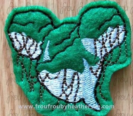 Clippie Floating Island Mister Mouse Avador Panora Machine Embroidery In The Hoop Project 1.5, 2, 3, and 4 inch