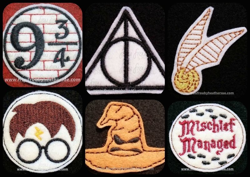 Clippie Hairy Potts 6 design set Machine Embroidery In The Hoop Project 1.5, 2, 3, and 4 inch and SORTED