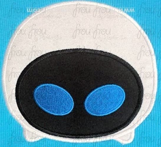 Tzum Eva Robot Video Game Machine Applique Embroidery Design, Mutliple Sizes including 4 inch