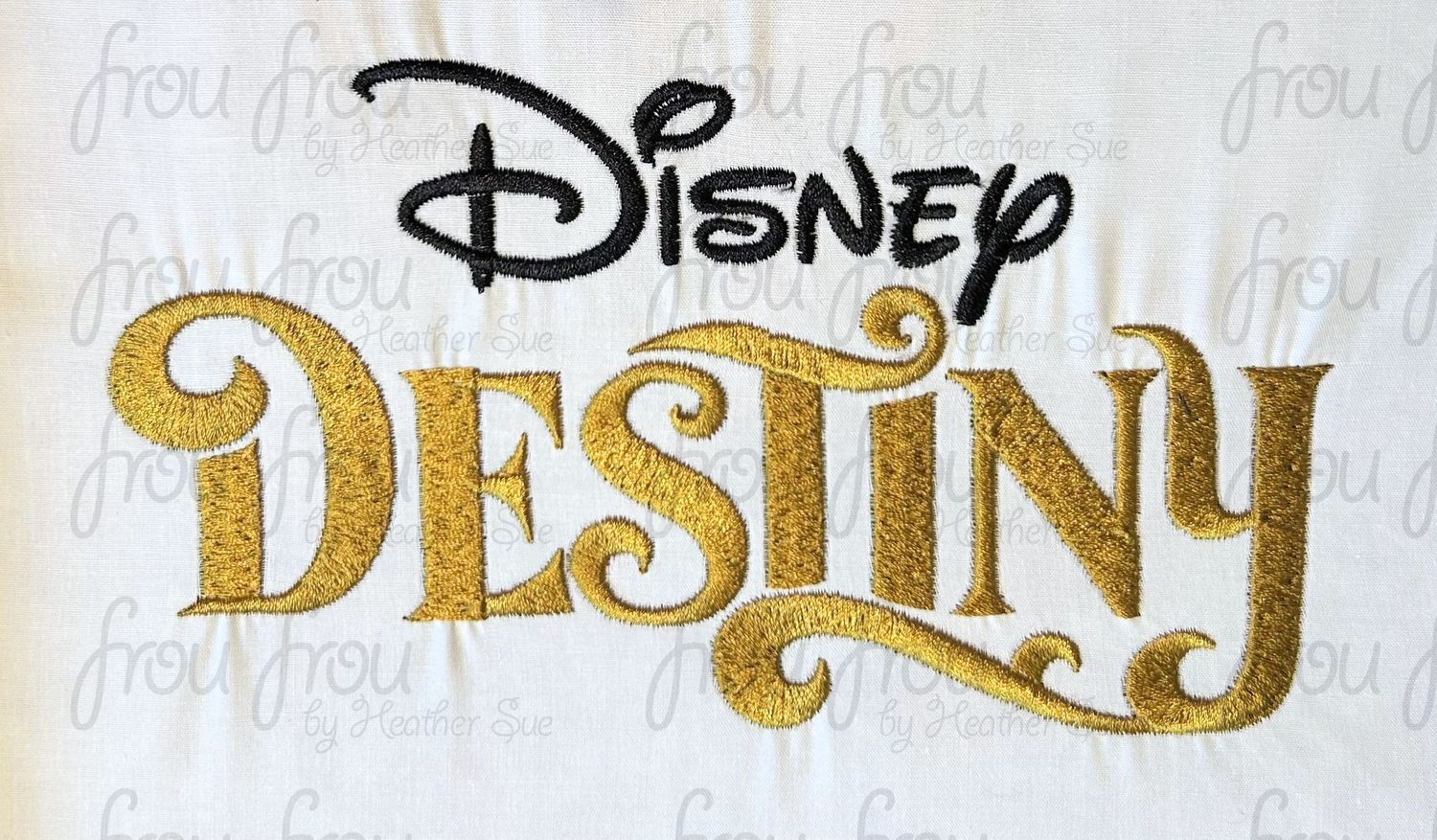 Destiny Dis Cruise Ship Wording Machine  Embroidery Design Multiple Sizes 4&quot;-10&quot;