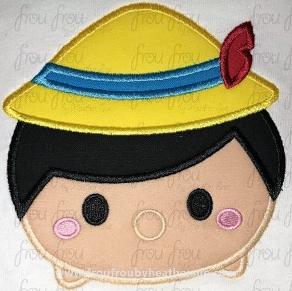 Tzum Wooden Boy Puppet Video Game Machine Applique Embroidery Design, Mutliple Sizes including 4 inch