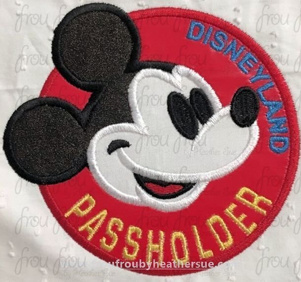 AP Dis Land Mister Mouse With Face Theme Park Machine Applique Embroidery Design, Multiple Sizes including 4&quot;-16&quot;