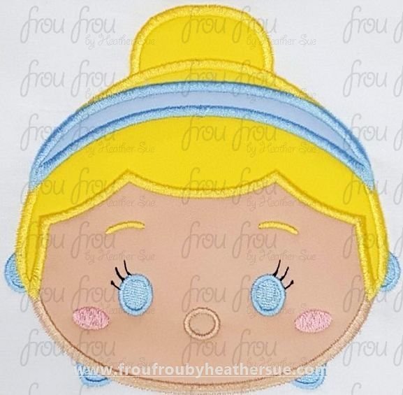 Tzum Cindy Princess Video Game Machine Applique Embroidery Design, Mutliple Sizes including 4 inch