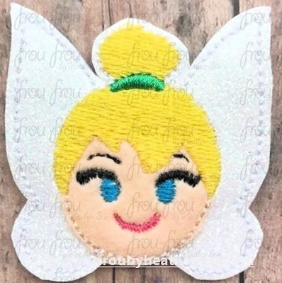 Clippie Tinkk Fairy Emoji Machine Embroidery In The Hoop Project 1.5, 2, 3, and 4 inch