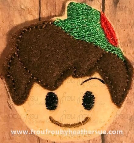 Clippie Pete Pan Movie Emoji Machine Embroidery In The Hoop Project 1.5, 2, 3, and 4 inch