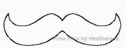 Clippies Mustache Machine Embroidery Design In The Hoop Project 1, 1.5, 2, 3, and 4 inch