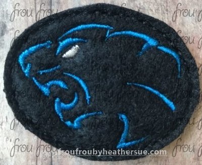 Clippie Panthers Sketch Mascot Machine Embroidery In The Hoop Project 1.5, 2, 3, and 4 inch