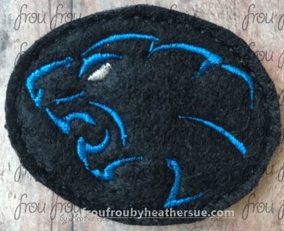 Clippie Panthers Sketch Mascot Machine Embroidery In The Hoop Project  1.5, 2, 3, and 4 inch