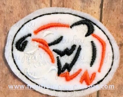 Clippie Tigers Sketch Mascot Machine Embroidery In The Hoop Project  1.5, 2, 3, and 4 inch