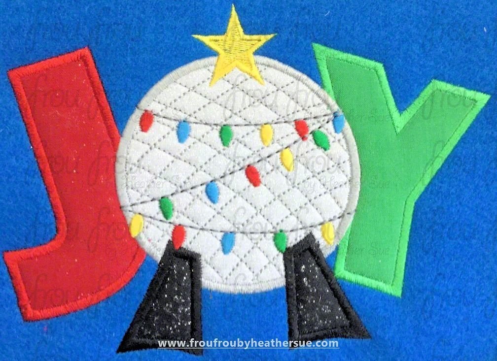 Joy Ecpot Christmas Winter Machine Embroidery Design, multiple sizes including 4&quot;-16&quot;