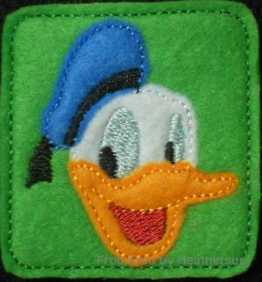 Clippie Don Duck Head Machine Embroidery In The Hoop Project 1.5, 2, and 3 inch