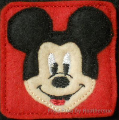 Clippie Mister Mouse with border Machine Embroidery In The Hoop Project 1.5, 2, and 3 inch