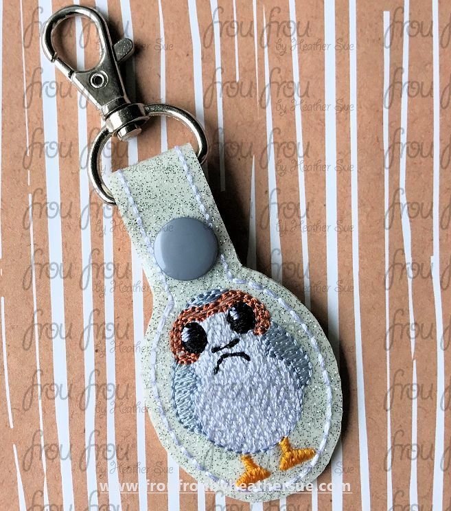 Purge Bird Space Wars Key Fob, short and long tab, velcro or snaps, THREE SIZES in the hoop Machine Applique Embroidery Design- 4&quot;, 7&quot;, and 10&quot;