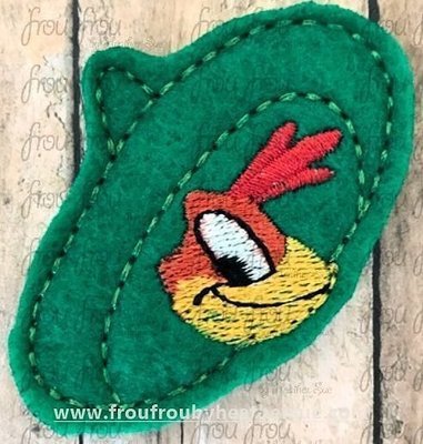 Panchito Three Caballeros Just Head Clippie Machine Embroidery In The Hoop Project 1.5, 2, 3, and 4 inch