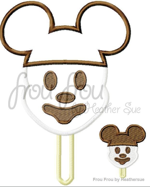 Vintage Ice Cream Bar Mister Miss Mouse with Face Machine Applique Embroidery Design, Multiple sizes including 1&quot;-10&quot;