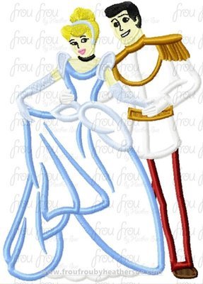 Charming Prince and Cindy Full Body In One Hoop Machine Applique Embroidery Design 4