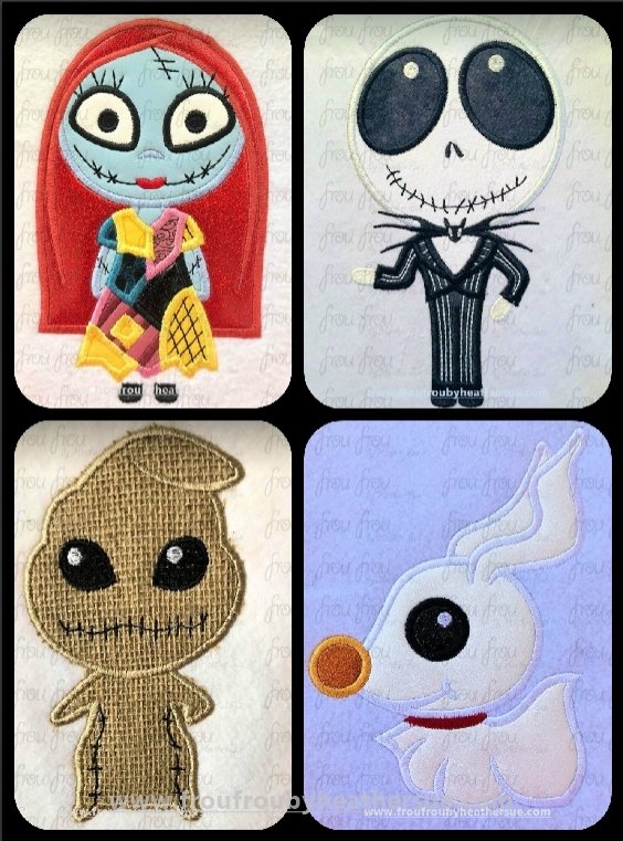 NBC Little Cutie FOUR Design SET Princesses Prince Machine Applique Embroidery Designs 4"-16"