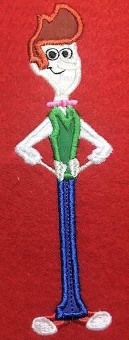 Bub Man Puppy Dog Friends Machine Applique and Filled Embroidery Design, multiple sizes, including 2&quot;-16&quot;