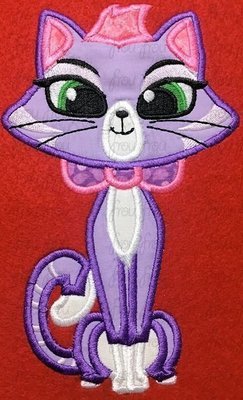 Hissing Cat Puppy Dog Friends Machine Applique and Filled Embroidery Design, multiple sizes, including 2