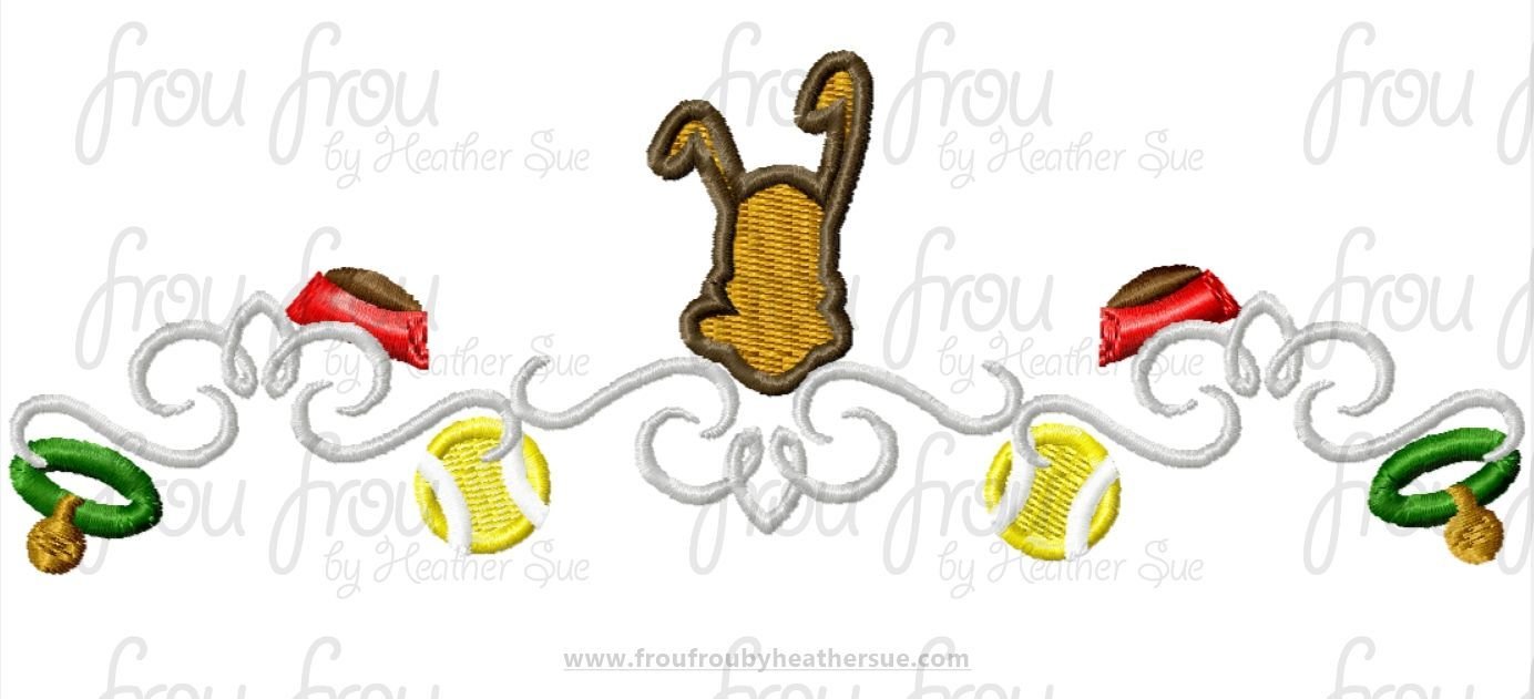 Plulo Dog Motif Machine Embroidery Design, Multiple sizes including 2"-16"