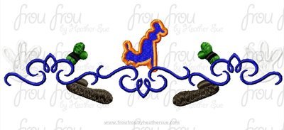 Guufy Motif Machine Embroidery Design, Multiple sizes including 2