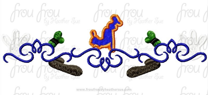 Guufy Motif Machine Embroidery Design, Multiple sizes including 2"-16"