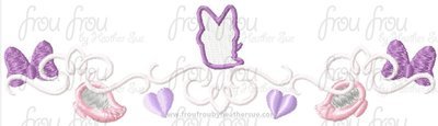 Dasey Duck Motif Machine Embroidery Design, Multiple sizes including 2
