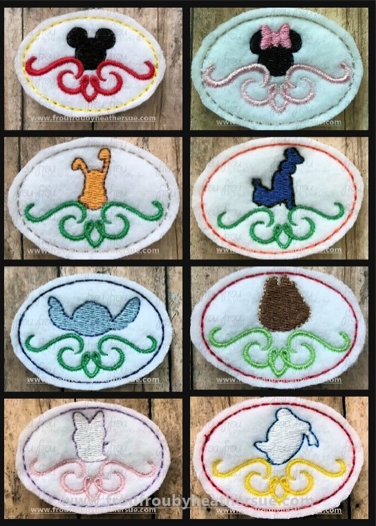 Clippies Mister Mouse and Friends Motif EIGHT Design SET Machine Embroidery In The Hoop Project 1.5, 2, 3, and 4 inch