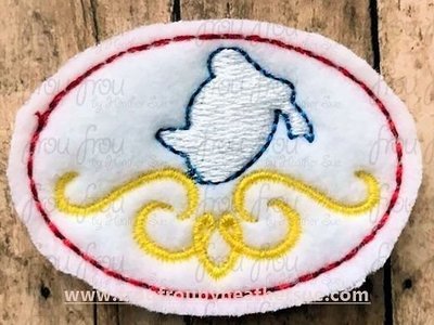 Clippie Don Duck Motif Machine Embroidery In The Hoop Project 1.5, 2, 3, and 4 inch